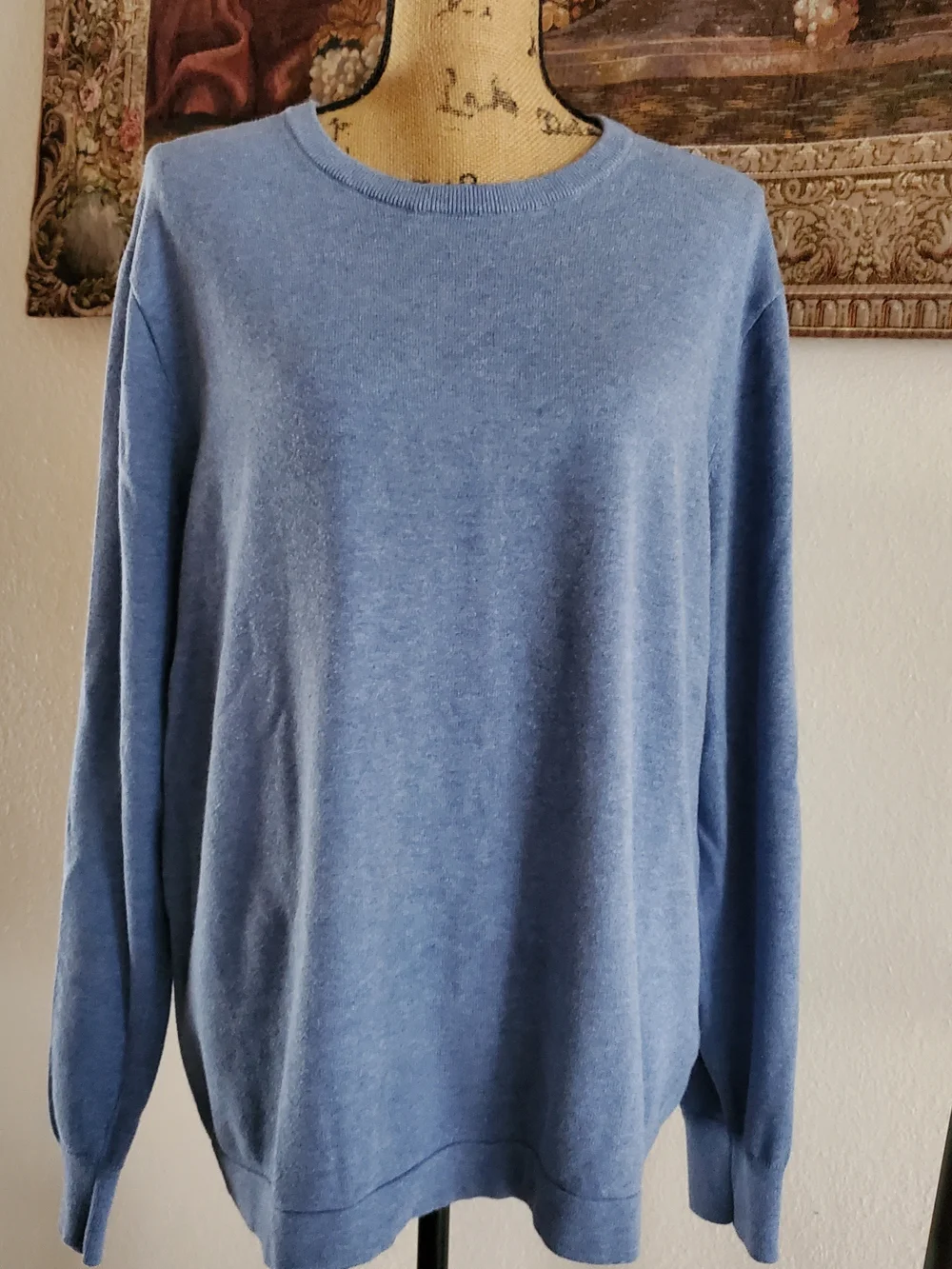 J.Crew Light Blue Cotton Crewneck Sweater Size XL